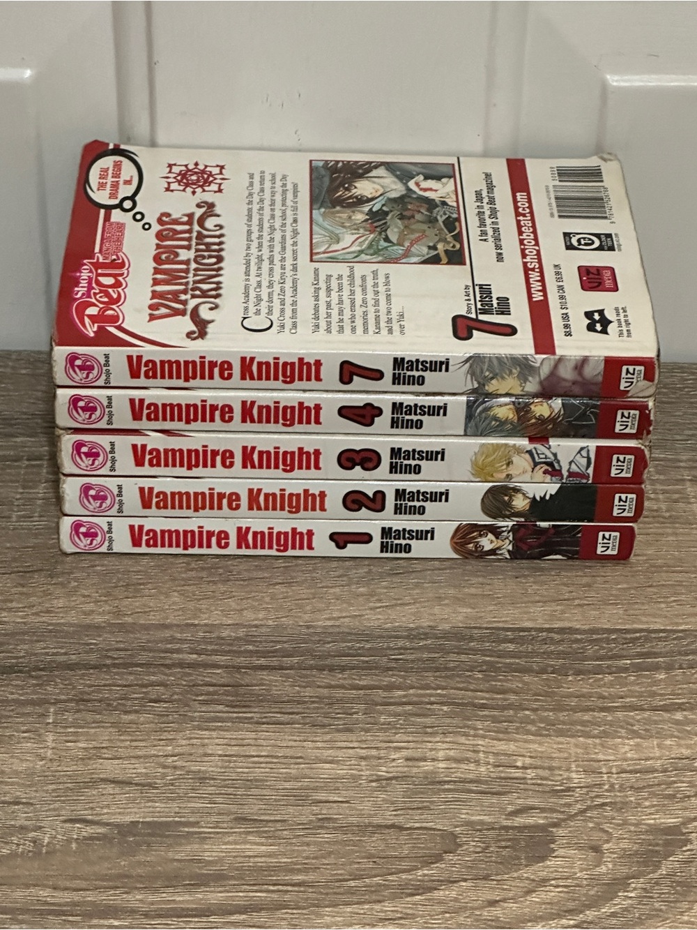 Vampire Knight English Manga Volume Set 1-4, 7 Matsuri Hino Shojo Beat Edition